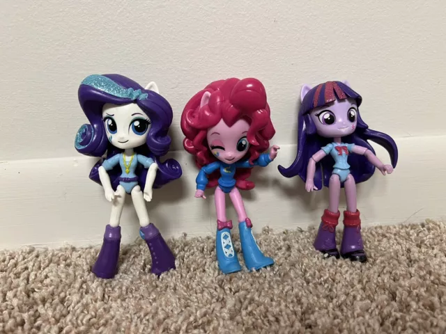 My Little Pony Equestria girls dolls mini 5" Lot Of 3