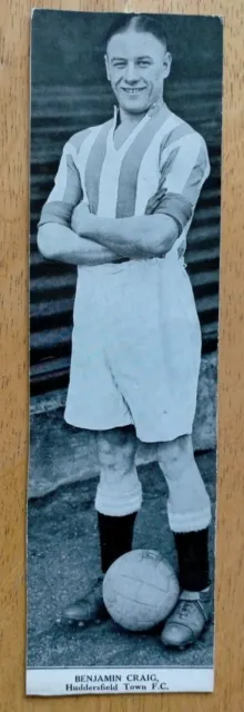 Benjamin Craig Huddersfield DC Thomson Topical Times Footballers 1937 220 x 60mm