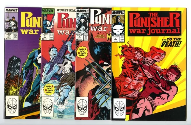 Punisher War Journal (1988) #5,6,7,8 Avg Nm Marvel Comics