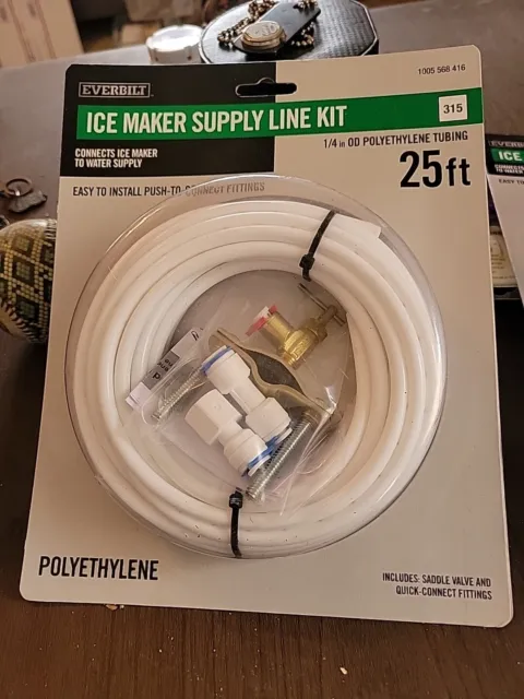 Everbilt 1/4 in. x 25 ft. Poly Ice Maker Supply Line Kit 1005568416 A3
