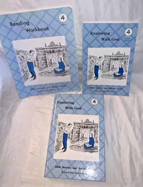 Lot of 3 Rod And Staff Reading 4 Exploring With God Student text Worksheet bk TM