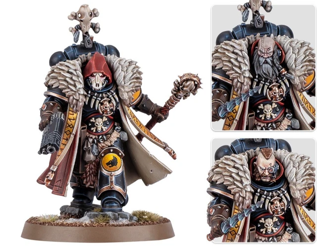 Figurine Warhammer 40k : Wolf Priest Des Space Wolves - Réf. 53-32, Neuve, Non Montée Et Non Peinte