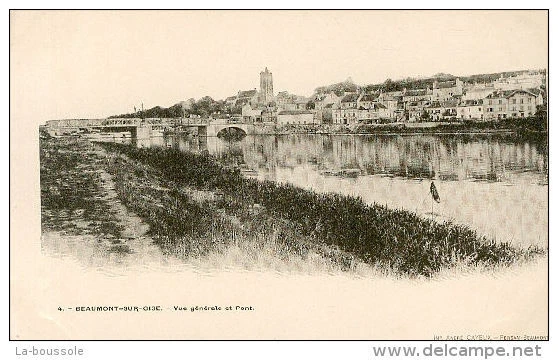 95 BEAUMONT SUR OISE - vue generale du pont