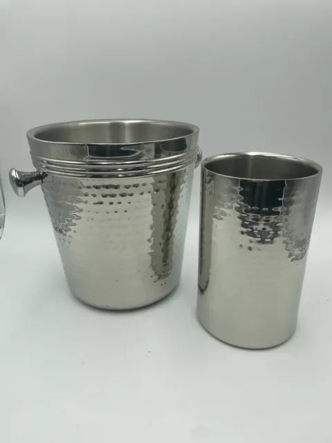 Avanti Stainless Steel Ice Bucket and wine cooler set