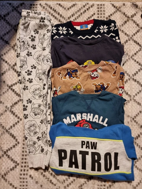 Boys Paw Patrol Clothes Bundle 3-4 Years T-shirts Tops Joggers Hoody 6 Items