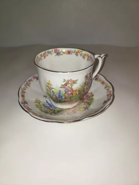 Bell Bone China Tea Cup & Saucer ROSE COTTAGE