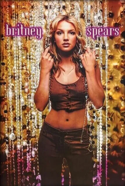 SEALED BRITNEY SPEARS POSTER - "BEADS" - VINTAGE YOUNG BRITNEY fr 2000, free S&H