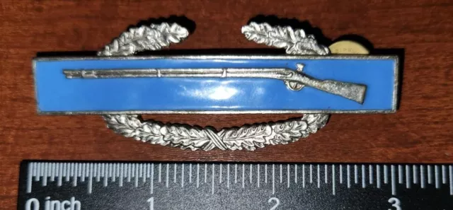 Post WW2 US Army CIB Combat Infantry Badge - German Made Pin-back