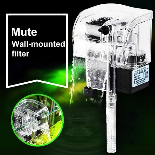 Aquarium Fish Tank Mini Waterfall Hang On External Oxygen Pump Water Filter USA