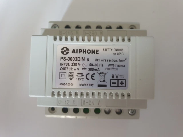 AIPHONE PS-0603DIN Porte d'Entrée Intercom Alimentation -