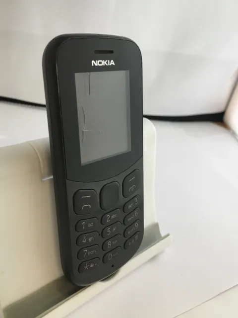 Nokia 130 (2017) Grey Unlocked Mobile Phone Cracked 4MB RAM 1.8" Screen Display