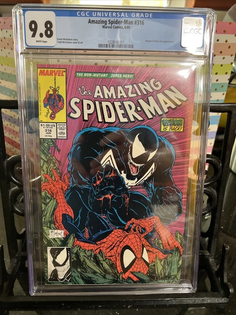 Amazing Spider-Man 316 CGC 9.8 White Pages,1st Venom Cover Appearance