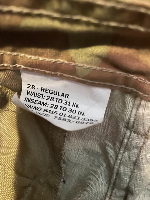 US Army Issue Combat Trousers Female Pants OCP MultiCam Womens 28 Regular 3