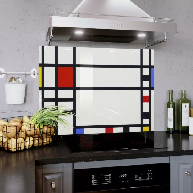 Glass Splashback Kitchen Tile Cooker Panel ANY SIZE Abstract Modern Art 1452