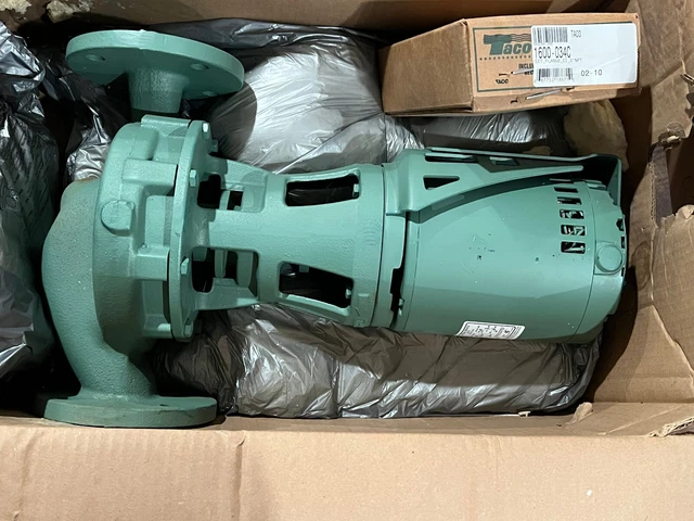 New TACO INLINE Cast Iron Circulator Pump, 1600 Series 3/4 HP, 5.65" Impeller