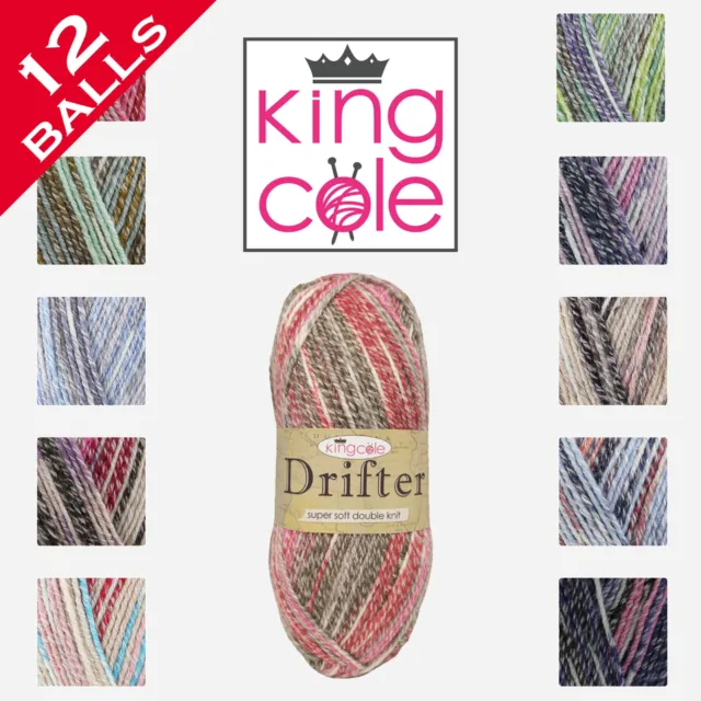 Multicolour Double Knit Wool Cotton Blend Soft Crochet Yarn Bundle Sewing  Crafts