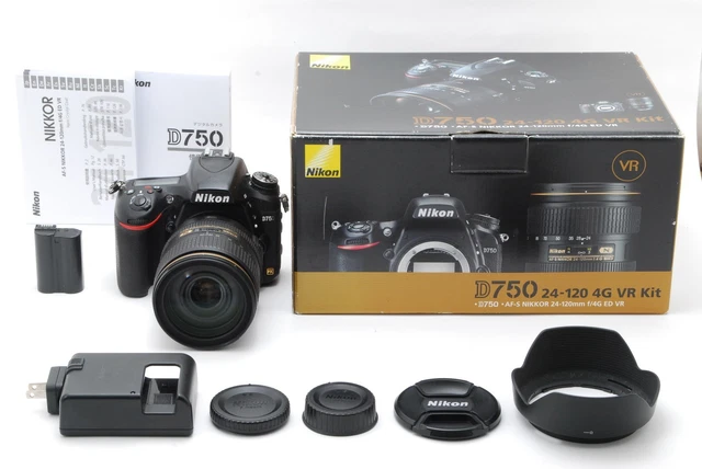 NIKON D750 AF-S 24-120mm VR Zoom Lens Kit MINT FX Digital SLR