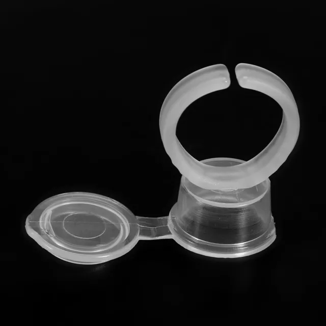 100pcs Tattoo Ink Ring Eyelash Extend Pigment Ink Holder Container Cup Cap M CHP