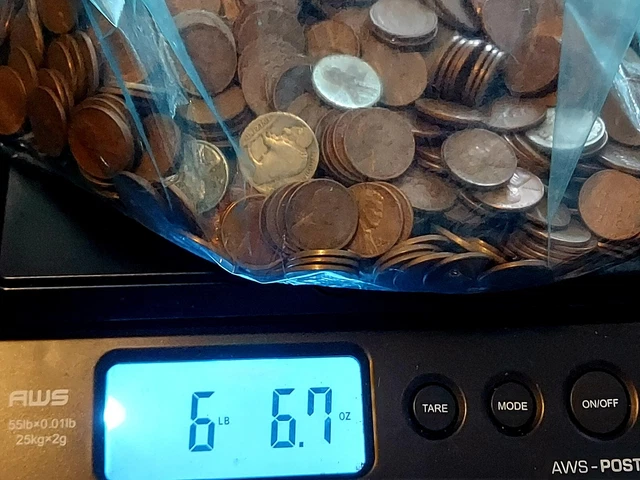 Lincoln Wheat Cent lot over 6 LBS 40's/50's OLD pennies estate sale Wheaties