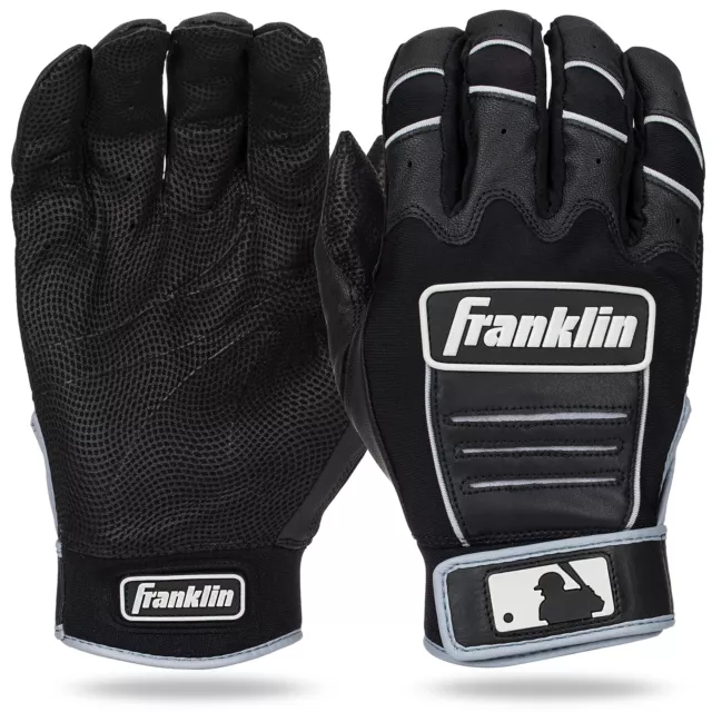 Franklin Sports MLB CFX Pro Batting Gloves, Black/Black (2015)