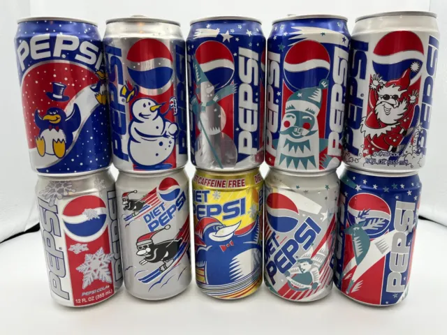 1990s Vintage Christmas Holiday Pepsi Can Empty Soda Advertising Diet CHOICE