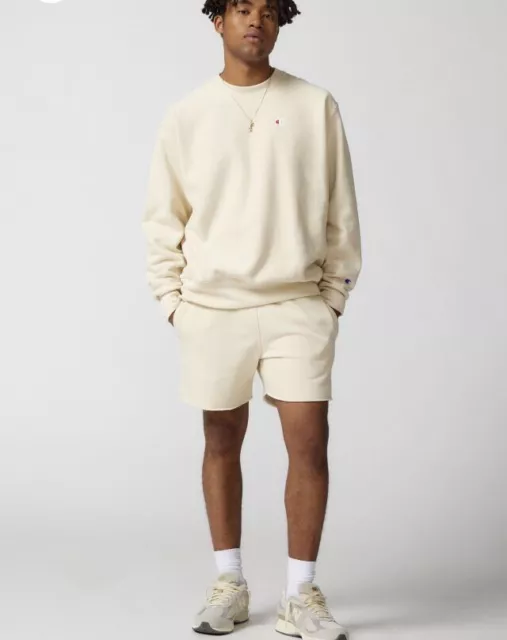 Champion UO Exclusive Reverse Weave Crewneck Sweatshirt Tan 2