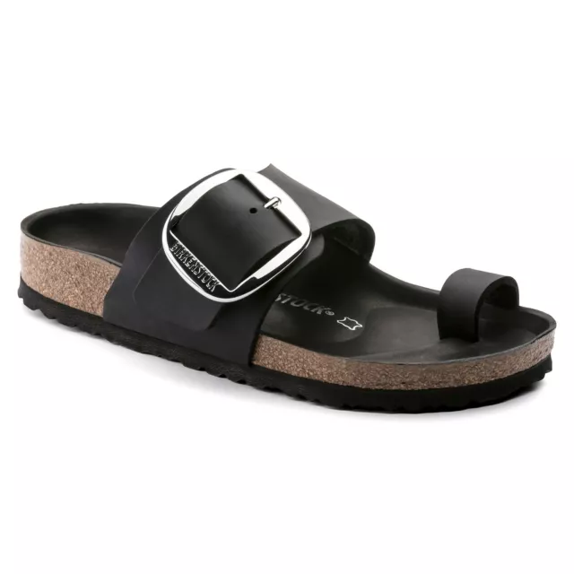 Birkenstock Oiled Leather MIRAMAR Big Buckle Black 35 BNIB 1006526 1006527