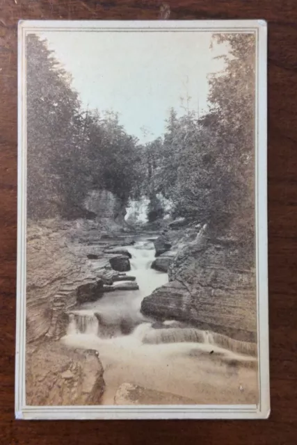 Rocky Heart CDV Trenton Falls New York Antique Photo Carte de Visite