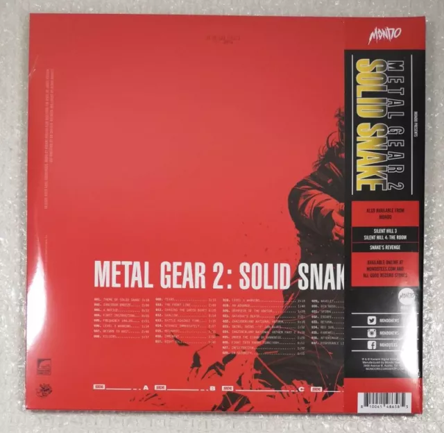 Vinyle Metal Gear Solid 2 Solid Snake Limited Edition 2Lp Exclusive Color Mondo 2