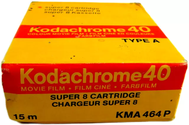 Kodak KMA 464 P Kodachrome 40 Super 8 Película Caducada Nueva