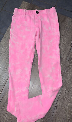 Girls Circo sz L 10/12 pink tie dye stretch jeggings jean leggings guc