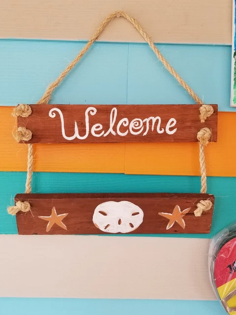 Welcome sign door home decor, pool, swimmingpool, Beachhouse, garden