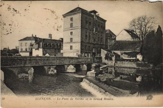 CPA ALENCON - Le Pont de Sarthe et le Grand Moulin (138313)