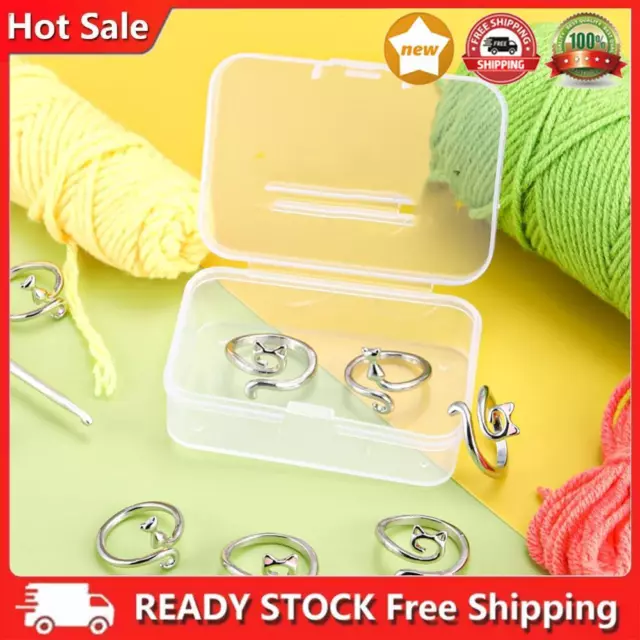 3Pcs Cat Shaped Braided Ring Multifunction Knitting Tension Rings for Crocheters