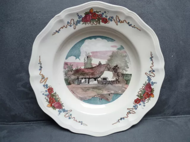 Assiette ancienne OBERNAI SARREGUEMINES H. LOUX  Alsace