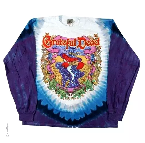 Grateful Dead Terrapin Moon   Liquid Blue 2XL  Long Sleeve Tee Shirt