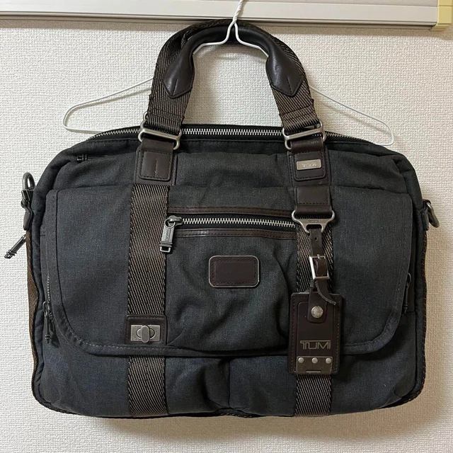TUMI 22634DH ALPHA BRAVO, 2WAY, 43x30x8cm, nylon/leather, anthracite, FreeShipp.