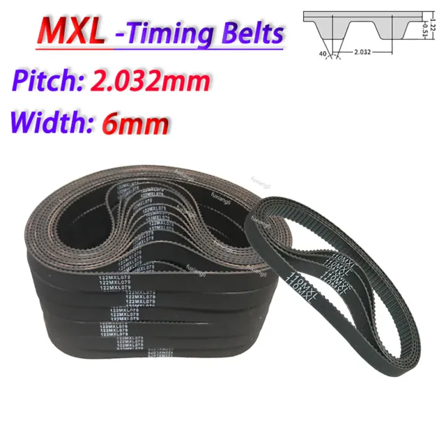 MXL32-MXL1637 Timing Belts Pitch 2.032mm Close Loop Rubber Drive Belt Width 6mm