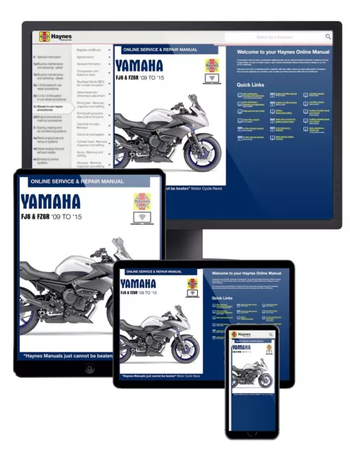 Manual de motocicleta Haynes Yamaha XJ6 y FZ6R (09-15)