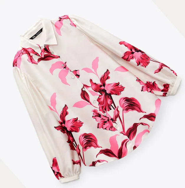ZARA CHEMISE FEMME Neuve Imprim e Florale Fluide Xs Xl 8514 160