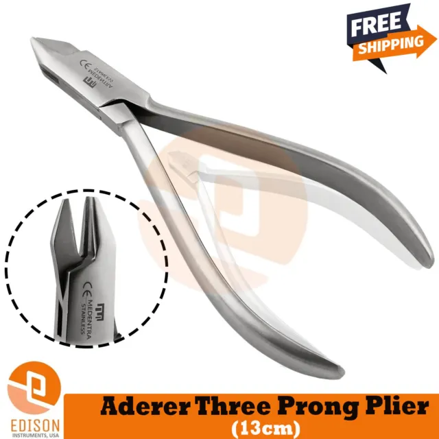 Dental Aderer Plier Three Prong Arch wire Forming & Contouring Orthodontic