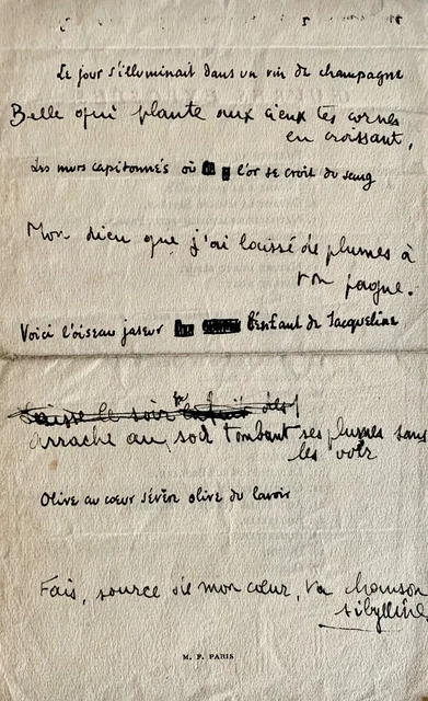 Manuscrit Autographe Signé De Georges De La Fouchardière - Romancier, Période 1920 - Littérature Française