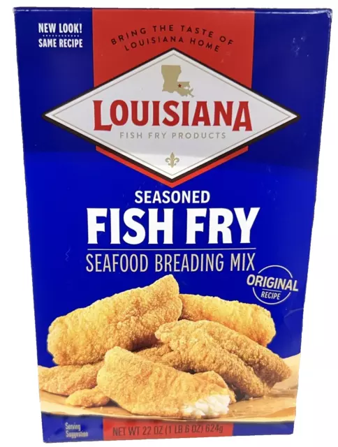 Louisiana Seasoned Fish Fry Seafood Breading Mix 22 oz