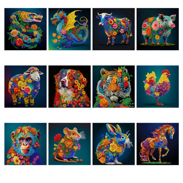 5D DIY Special Shaped Drill Diamond Painting Flower Animal Embroidery Craft Gift