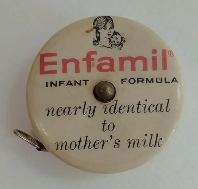 Vintage Celluloïd Enfamil Enfant Formule Publicité Bande Mesure