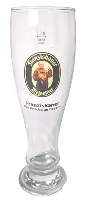 Franziskaner Weissbier Das Frische an Bayner  .5L Tall Pilsner Beer Glass
