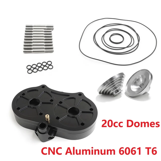 For Yamaha Banshee 350 64mm-66mm Bore Cylinder Head 20cc Domes O-Rings Studs Kit