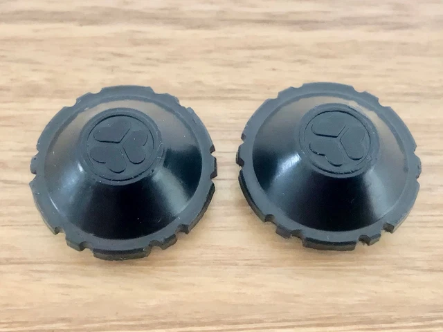 TTK 3 leaf clover screw in spline fit Pedal Caps - Black - old school bmx