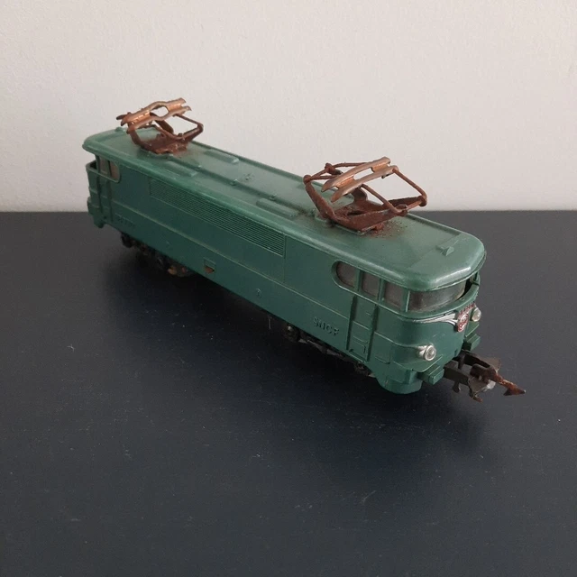Wagon Remorque Jouef HO Vintage - Modélisme Ferroviaire Gris Et Jaune