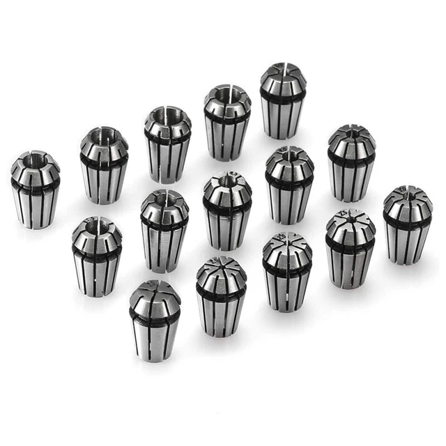 15PCS ER11 Precision Spring Collet Set for CNC Engraving Milling Lathe Chuc O6U3